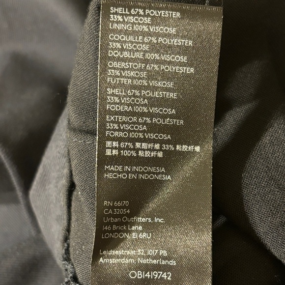 Free People high Rise Wide Leg Pleated Pants Woman’s Black Color Size 6 - Picture 5 of 10